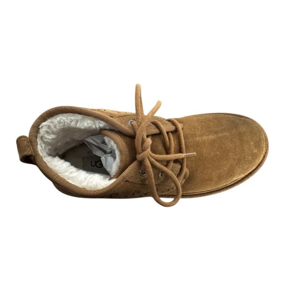 UGG Neumel Embossed All Over Logo Chukka Boots Chestnut Brown Suede MENS Size 10 - Picture 4 of 12